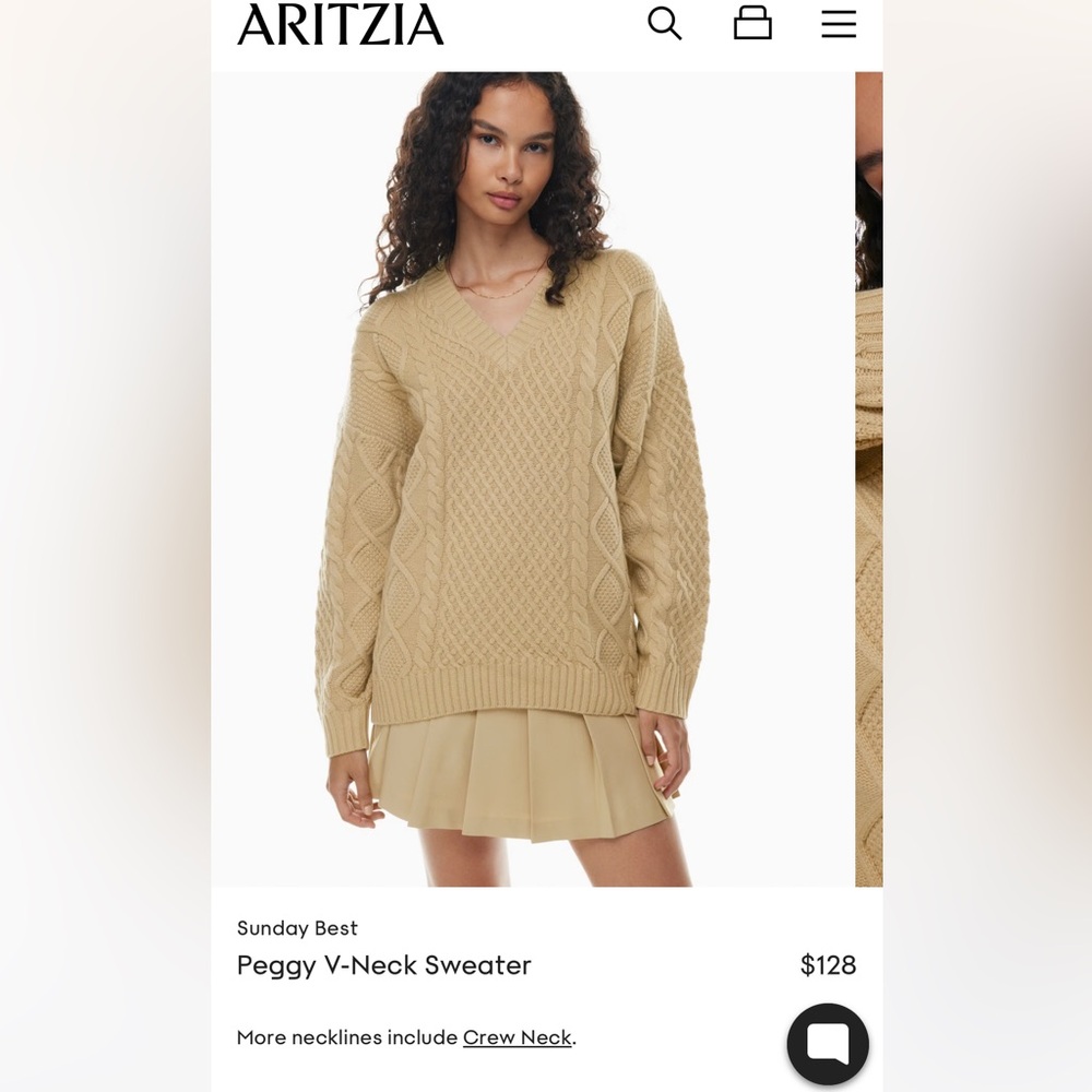 ARITZIA PEGGY V-NECK SWEATER
